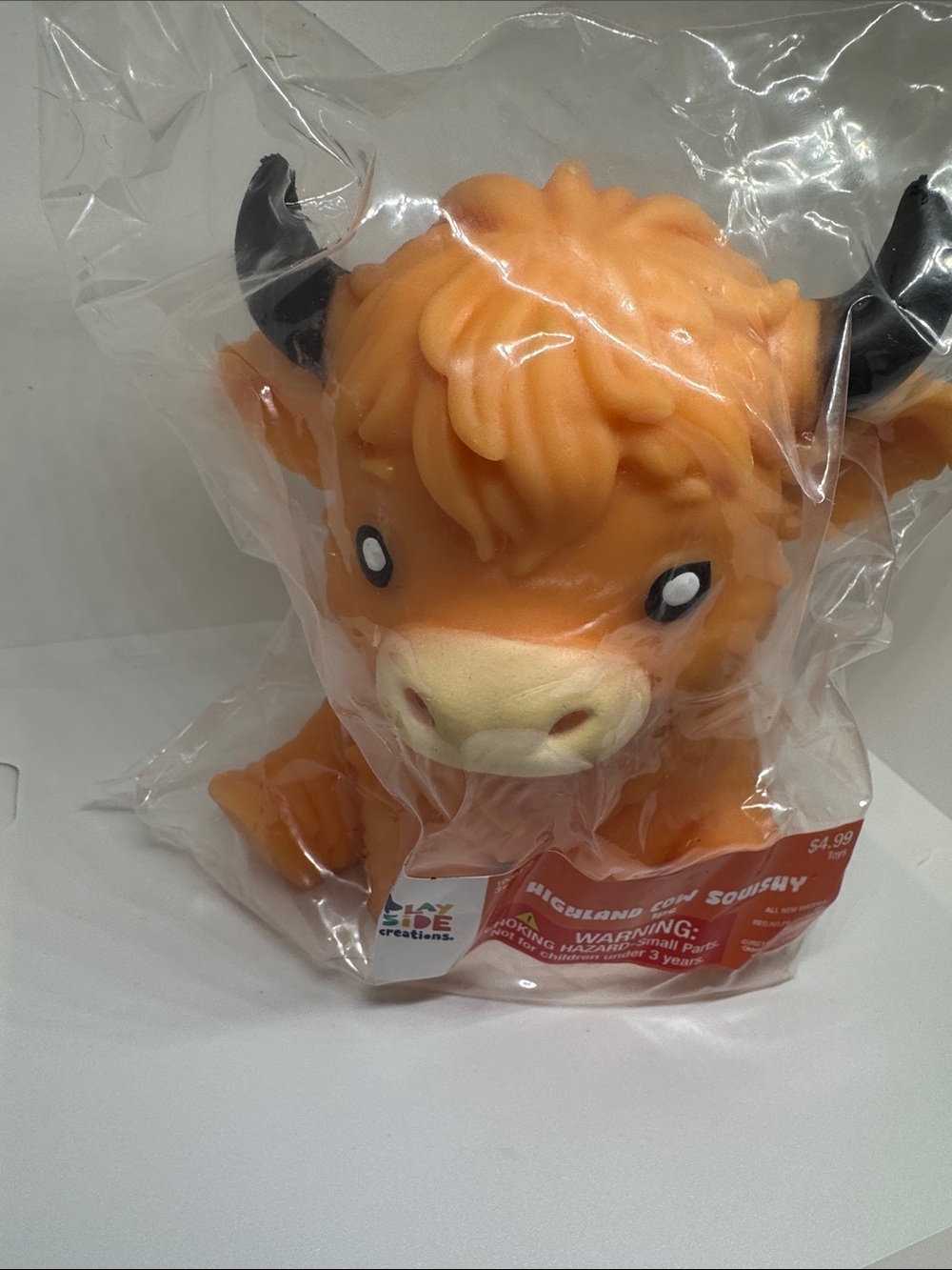 Squishy Highland Cow Plush Toy - light Orange